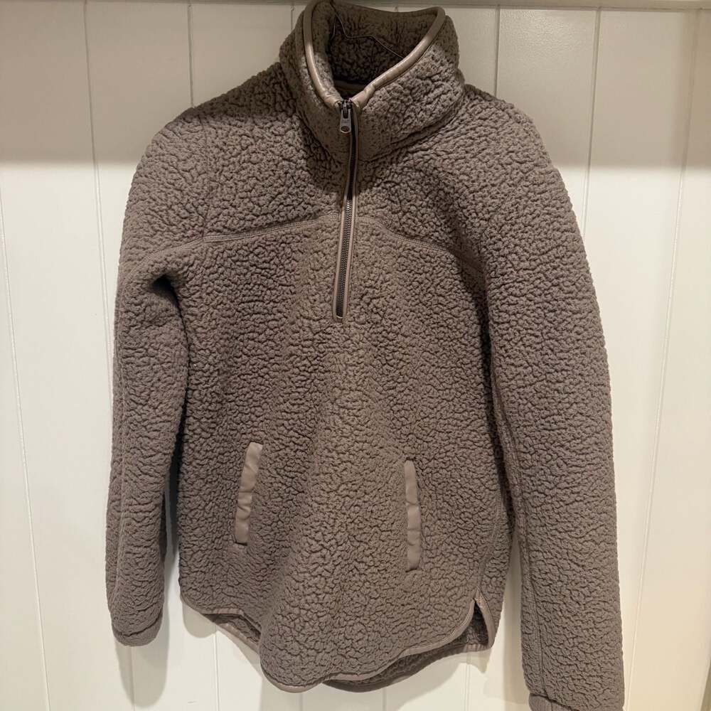 Abercrombie & Fitch Soft A&F Collection Sherpa 1/4 Zip Pullover